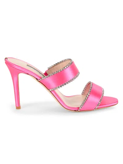 Sjp By Sarah Jessica Parker Women's Blossom Rhinestone Heel Sandals In Black