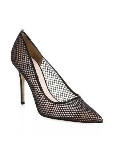 Sjp By Sarah Jessica Parker Women's Fawn Leather Mesh Pumps In Black