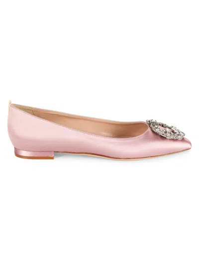 Sjp By Sarah Jessica Parker Women's Sonnet Crystal Satin Flats In Pink