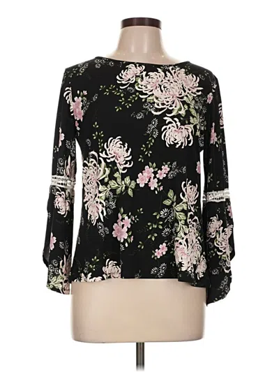 Pre-owned Sjs 3/4 Sleeve Blouse In Black