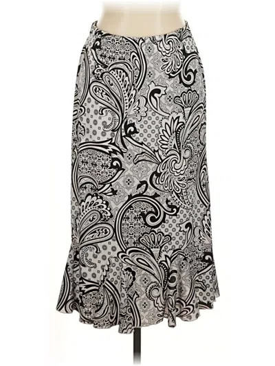 Pre-owned Sjs Formal Skirt In Silver