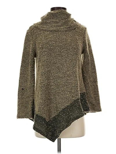 Pre-owned Sjs Long Sleeve Top Brown Turtleneck Tops