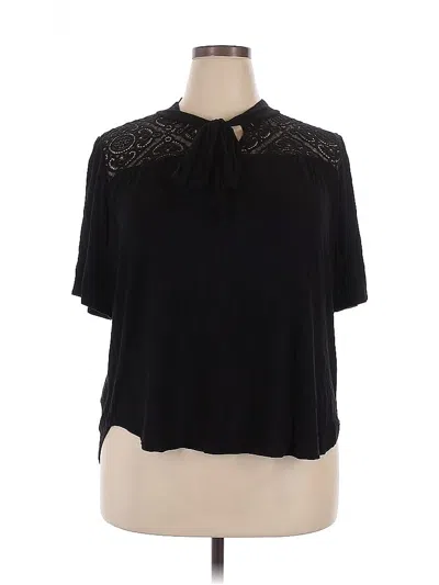 Pre-owned Sjs Short Sleeve Blouse In Black