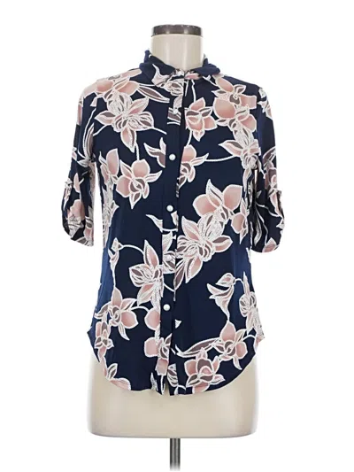 Pre-owned Sjs Short Sleeve Blouse In Blue