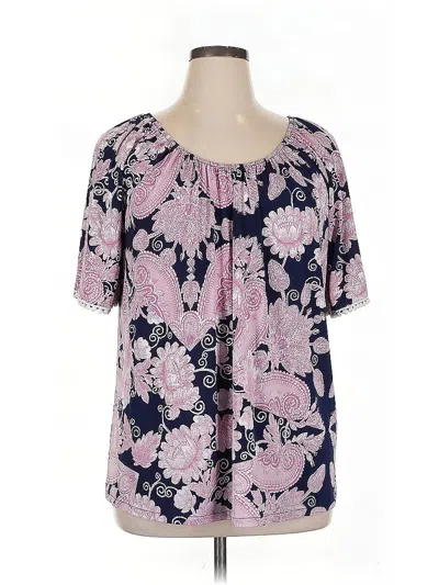 Pre-owned Sjs Short Sleeve Blouse In Pink