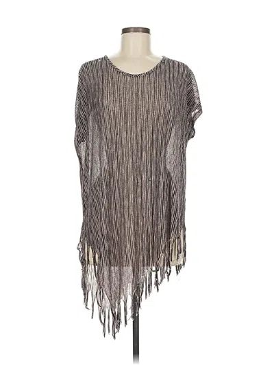 Pre-owned Sjs Short Sleeve Top Gray Scoop Neck Tops