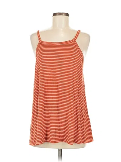 Pre-owned Sjs Tank Top Orange Halter Neckline Tops