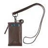 Sjw Bags London Men's Brown Nicky Leather Neck Wallet In Dark Chocolate In Brown