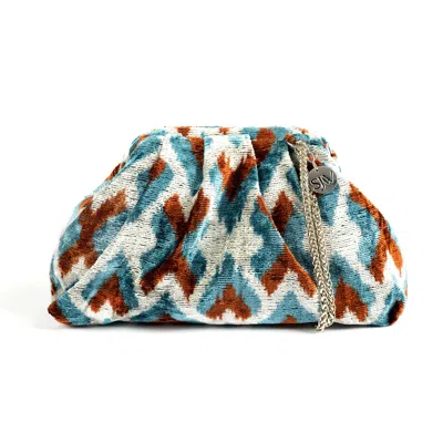 Sjw Bags London Women's Blue / Brown Victoria Ikat Bag Blue & Brown In Multi