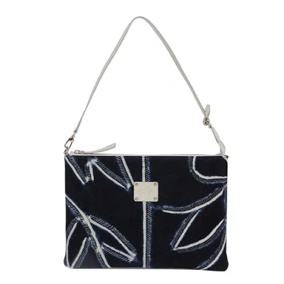 Sjw Bags London Women's Blue Danubius Batik Clutch Bag In Dark Navy