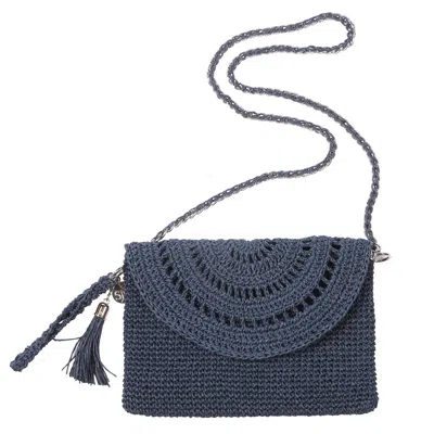 Sjw Bags London Women's Blue Grace Hand Crochet Bag In Indigo