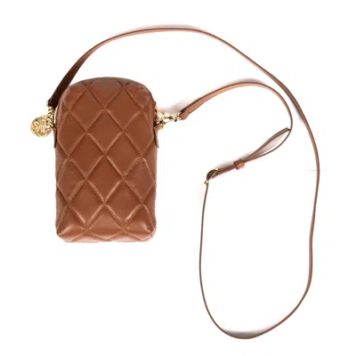Sjw Bags London Women's Brown Orée Quilted Leather Small Crossbody Bag In Cognac