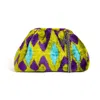 Sjw Bags London Women's Green / Purple Victoria Ikat Bag Teal, Moss, Purple In Multi