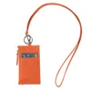 Sjw Bags London Women's Nicky Leather Neck Wallet In Orange In Orange