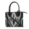Sjw Bags London Women's Norfolk Ikat Bag-black In Black