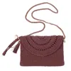 Sjw Bags London Women's Purple Grace Hand Crochet Bag In Plum In Purple