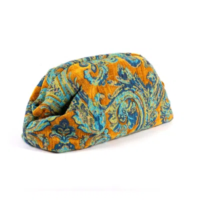 Sjw Bags London Women's Serai Paisley Clutch Saffron Yellow In Multi