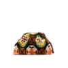 Sjw Bags London Women's Victoria Ikat Mini Pouch Bag In Toffee, Ecru, Turquoise In Multi