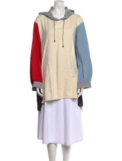 Pre-owned Sjyp Cowl Neck Long Sleeve Sweatshirt In Neutral