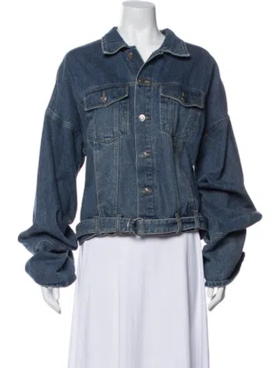 Pre-owned Sjyp Denim Jacket In Blue