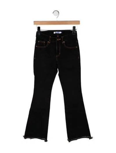 Pre-owned Sjyp High-rise Flared Jeans In Black