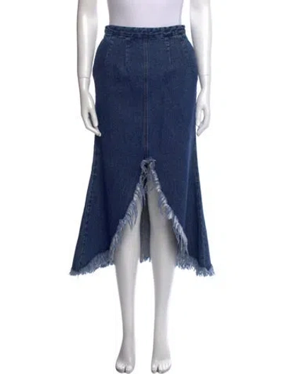 Pre-owned Sjyp Midi Length Skirt In Blue