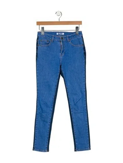 Pre-owned Sjyp Mid-rise Skinny Leg Jeans In Blue