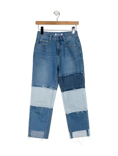 Pre-owned Sjyp Mid-rise Straight Leg Jeans In Blue