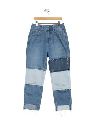 Pre-owned Sjyp Mid-rise Straight Leg Jeans In Blue
