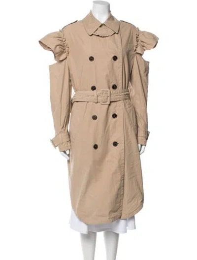 Pre-owned Sjyp Trench Coat In Neutrals