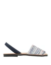 Ska Woman Sandals Sky Blue Size 8 Textile Fibers, Leather