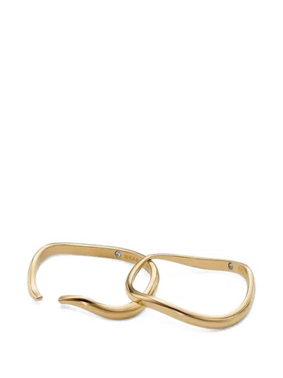 Skagen Essential Waves Sculptural Open-band Rings In Gold