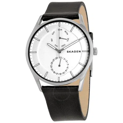 Skagen Holst Multifunction White Dial Men's Watch Skw6382 In Black