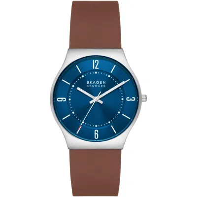 Skagen Men's Espresso Blue Dial Watch In Metallic