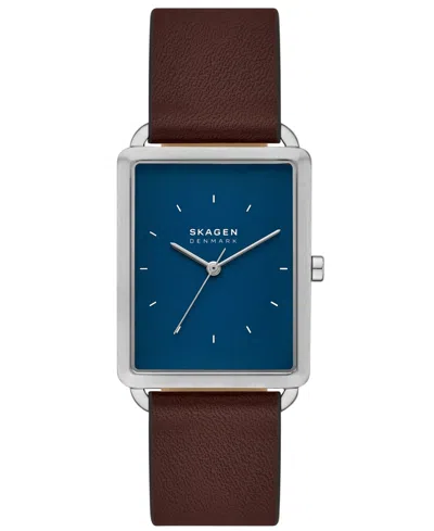 Skagen Men's Hagen Three Hand Brown Pro-planet Leather 36mm