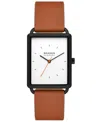 Skagen Men's Hagen Three Hand Brown Pro-planet Leather 36mm In Brown