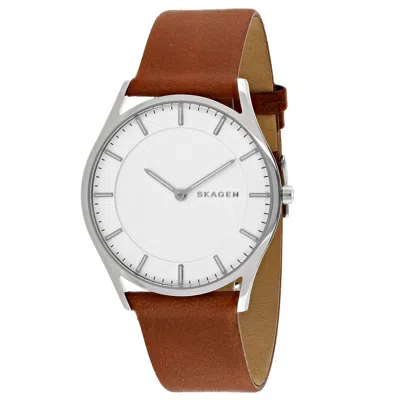 Skagen Men's Holst White Dial Watch In Silver