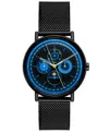 Skagen Men's Signatur Quartz Multifunction Black Stainless Steel Watch, 40mm In Black