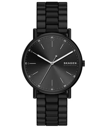 Skagen Men's Signatur Quartz Three-hand Black Stainless Steel Watch 40mm
