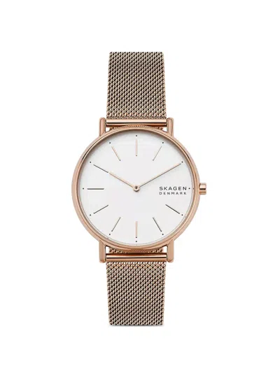Skagen Signatur Mesh 38mm Watch In Gold