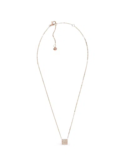 Skagen Square-pendant Necklace In Gold
