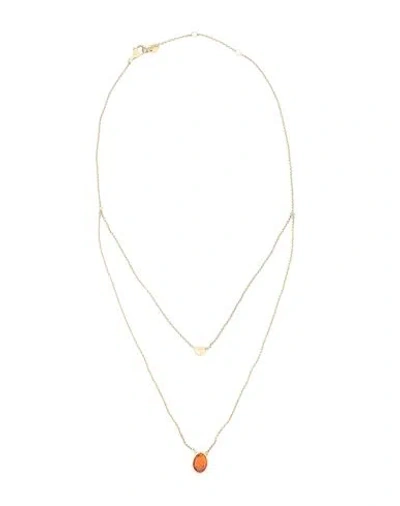 Skagen Woman Necklace Gold Size - Stainless Steel, Glass