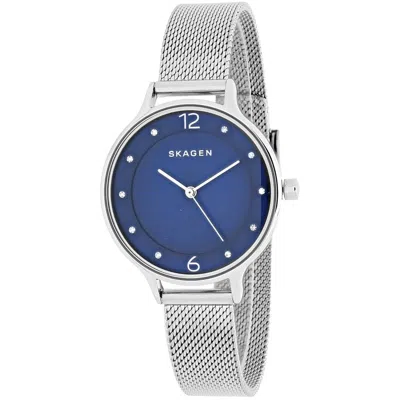 Skagen Women's Anita Blue Dial Watch In Silver