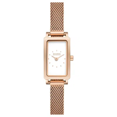 Skagen Women's Hagen Micro White Dial Watch In Gold