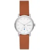 Skagen Women's Kuppel Lille White Dial Watch In Brown
