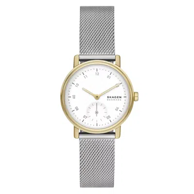 Skagen Women's Kuppel Lille Quartz Three Hand Silver-tone Stainless Steel Watch, 32mm