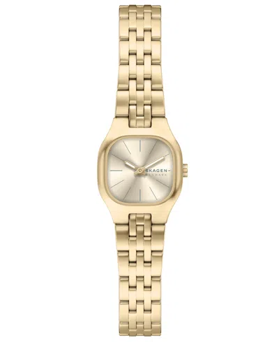 Skagen Women's Mellem Micro Quartz Two-hand Gold Stainless Steel Less Than Watch, 22mm