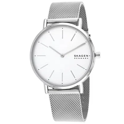 Skagen Signatur Slim Woman Wrist Watch Silver Size - Stainless Steel