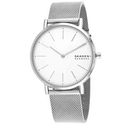 Skagen Women's White Dial Watch In Brown