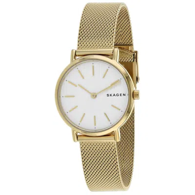 Skagen Women's White Dial Watch In Gold
